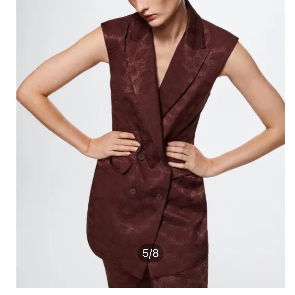 Mango Jacquard Vest size medium